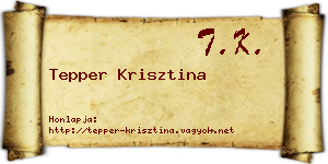 Tepper Krisztina névjegykártya